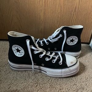 black (& white) high top platform converse!!